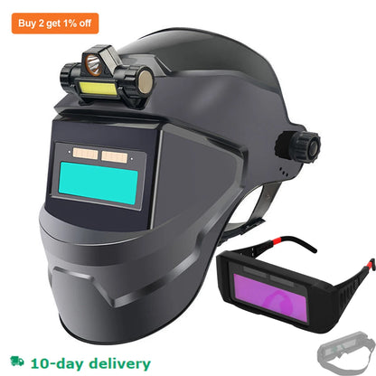 Automatic Dimming Welding Masks Large View True Color Auto Darkening Welding Facemask for Grinding Cutting Arc Welding Helmets